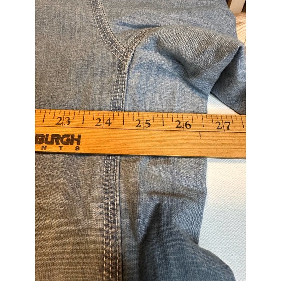 Wrangler Mens Workwear Denium button down short sleeve shirt-2xl - Picture 9 of 11